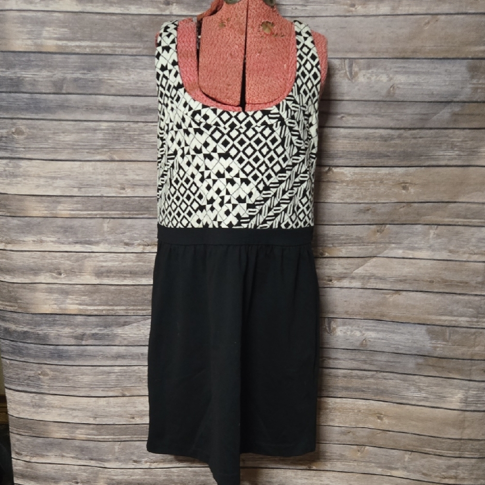 Cynthia Rowley Black and White Patterned Mini Dress